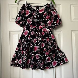 Janie and Jack Floral Puff Sleeve Dress Size 8